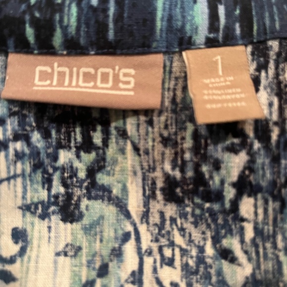 Chico’s Open Jacket in Chico’s size 1 or medium blue and white - Picture 12 of 14